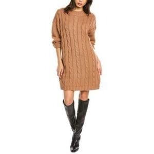 Lost + Wander Womens  Staycation cable‎ Knit  Dress, Brown XS/S NWT